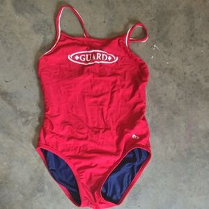 Guard Women's Red One Piece Swimsuit